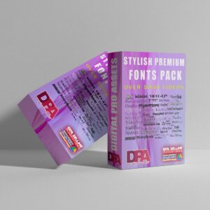 60,000+ Stylish Premium Fonts Pack